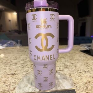 Stanley Purple Travel Mug with Gold Accents
